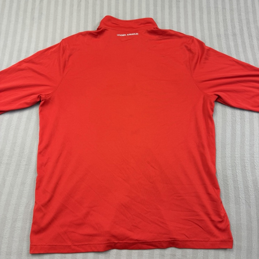 Under Armour Shirt Mens XL Red HeatGear Loose Fit Quarter Zip Pullover Athletic - Picture 5 of 5